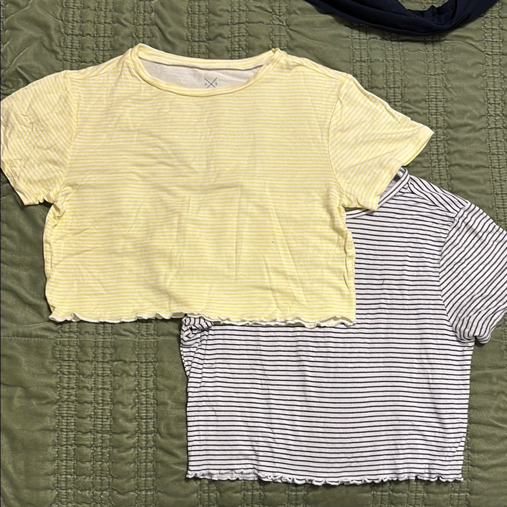 Pacsun Lettuce Hem Cropped Tees